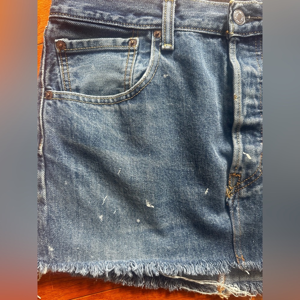 NWT EB Denim | Vintage Mini Skirt - Dark Wash - Picture 3 of 9